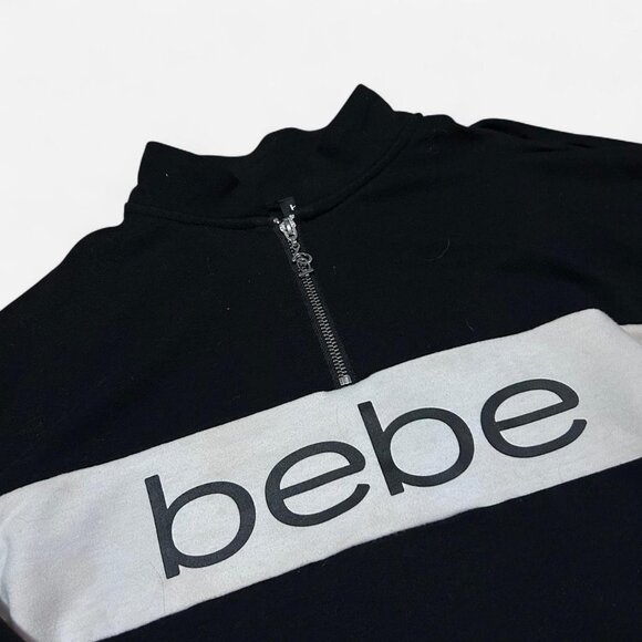 y2k Bebe black and white pullover quarter zip - Picture 2 of 4